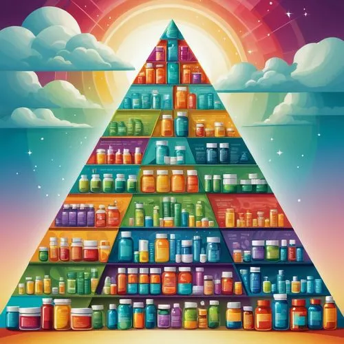 pyramid,pet vitamins & supplements,bottles of essential oils,apothecary,tower of babel,health products,vitamins,nutritional supplements,pyramids,cosmetics,doterra,supplements,pharmacy,alchemy,basil's cathedral,step pyramid,soap shop,nutraceutical,paints,stone pyramid,Illustration,Abstract Fantasy,Abstract Fantasy 03