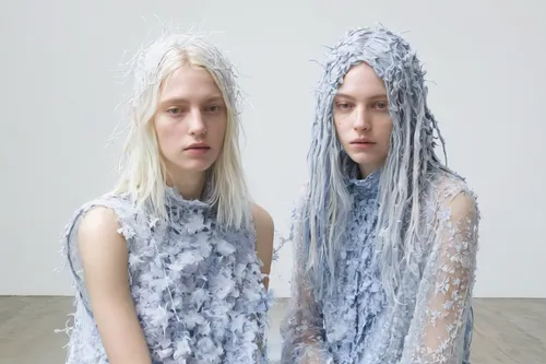 silvery blue,silvery,icelanders,cellophane noodles,artificial hair integrations,denim fabric,lamellar mushrooms,suit of the snow maiden,tisci,postmasters,meridians,foam crowns,crystalline,knitting clothing,knitwear,poppy seed,porcelain dolls,alpine hats,plastic wrap,hairstyles,Photography,Fashion Photography,Fashion Photography 25