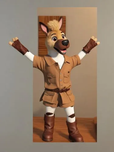 3d model,pubg mascot,haida,squeakquel,ferbert,bango,bandicoot,kimbundu,3d teddy,3d rendered,cangaroo,3d figure,pyote,3d render,furta,animatronic,foxmeyer,poseable,ruffman,mvm