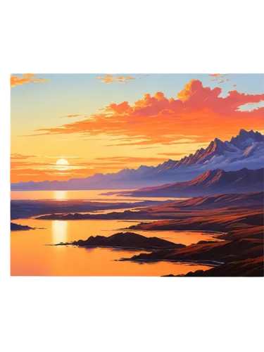 antelope island,lake baikal,great salt lake,landscape background,uyuni,mountain sunrise,kamchatka,alpine sunset,coast sunset,alaska,panoramic landscape,salt flat,baikal lake,patagonia,tahoe,salar de uyuni,digital painting,montana,world digital painting,tekapo,Illustration,Realistic Fantasy,Realistic Fantasy 03