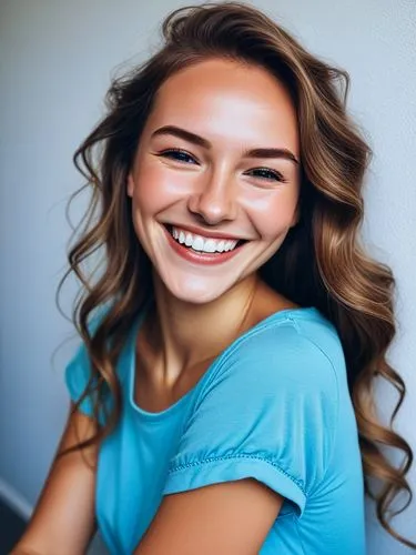 The most enchanting smile I've ever seen.,a woman smiling and wearing blue is posing,sonrisa,a girl's smile,beautiful young woman,laser teeth whitening,portrait background,smiling