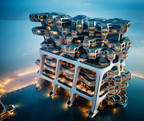 solar cell base,cube stilt houses,harpa,arcology,costa concordia,superstructure,building honeycomb,seasteading,oil platform,container terminal,blockship,oil rig,voxels,engine block,megastructures,the 