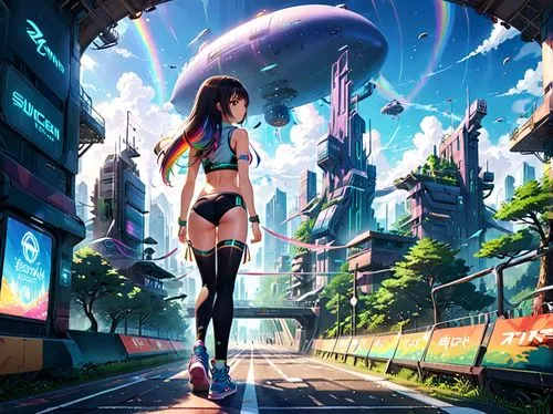 colorful city,fantasy city,cyberworld,fantasy world,planetaria,city trans,Anime,Anime,Realistic