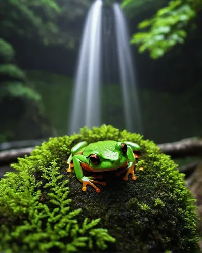 Manai Falls at the Takachiho Gorge in Miyazaki Prefecture, Japan #healthytreefrog #beauty,frog background,pacific treefrog,green frog,barking tree frog,red-eyed tree frog,tree frog,squirrel tree frog,