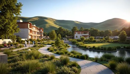 3d rendering,render,alpine village,netherwood,streamwood,townhomes,the golf valley,golf resort,3d rendered,green valley,mountain village,new housing development,3d render,aurora village,ecovillages,herriman,salt meadow landscape,ecovillage,mountain valley,springside