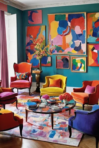 mid century modern,children's interior,sitting room,mid century,interior design,great room,interior decor,contemporary decor,modern decor,children's room,livingroom,living room,interior decoration,apartment lounge,chaise lounge,color combinations,sofa set,saturated colors,vibrant color,kids room,Conceptual Art,Oil color,Oil Color 25