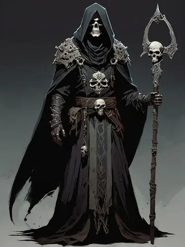 grim reaper,necromancer,grimm reaper,lich,undead warlock,death god,Conceptual Art,Fantasy,Fantasy 10