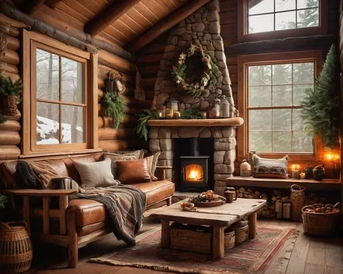 warm and cozy,coziness,christmas fireplace,coziest,rustic aesthetic,fire place,log home,cozier,winter house,log cabin,fireplace,log fire,the cabin in the mountains,rustic,fireplaces,fireside,wood stove,alpine style,cozy,country cottage,Illustration,Paper based,Paper Based 04