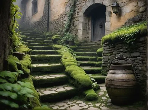 winding steps,stone stairs,stone stairway,medieval street,eltz,dracula castle,sintra,escalera,setts,the threshold of the house,pitigliano,medieval,labyrinth,escaleras,conques,passage,doorways,erice,passageways,cobblestones,Photography,Documentary Photography,Documentary Photography 23