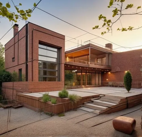 Modern villa, exterior,modern house,corten steel,mid century house,modern architecture,homes for sale in hoboken nj,brick house,mid century modern,ruhl house,contemporary,homes for sale hoboken nj,mod