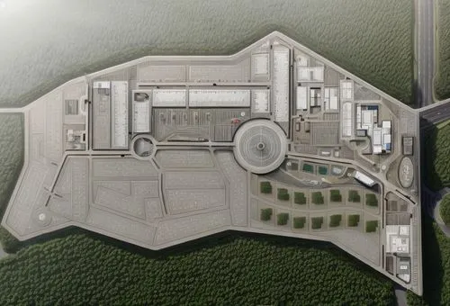 creat reaalistic master plan with road and tree,sewage treatment plant,industrial plant,wastewater treatment,solar cell base,coconut water concentrate plant,czarnuszka plant,powerplant,nuclear power p