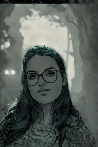 librarian,portrait background,custom portrait,silphie,mystical portrait of a girl,artist portrait,comic style,with glasses,fantasy portrait,clary,sci fiction illustration,author,girl in a historic way,grey background,comic frame,reading glasses,female doctor,city ​​portrait,photomanipulation,digital compositing,Art sketch,Art sketch,Comic