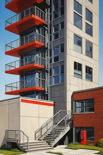 multistorey,sketchup,lofts,modern building,residential tower,multi-story structure,block balcony,condominia,modern architecture,condos,escala,appartment building,condominiums,facade panels,langara,apartment building,cantilevers,bauhaus,cantilevered,residential building,Illustration,Vector,Vector 13