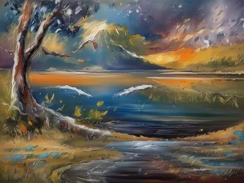 river landscape,coastal landscape,sea landscape,beach landscape,oil painting on canvas,oil painting,oil on canvas,fantasy landscape,landscape with sea,autumn landscape,seascape,forest landscape,underw