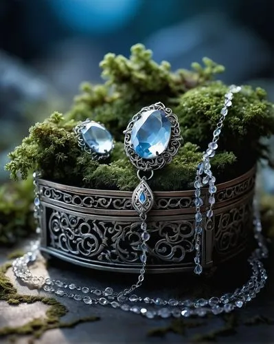 gift of jewelry,grave jewelry,diadem,dewdrop,jewelry（architecture）,water pearls,crystal ball-photography,waterdrop,bracelet jewelry,silvery blue,drusy,precious stones,jewelry basket,water and stone,jewelery,water drop,water forget me not,jewelry,jewelries,crystal ball,Illustration,Retro,Retro 11