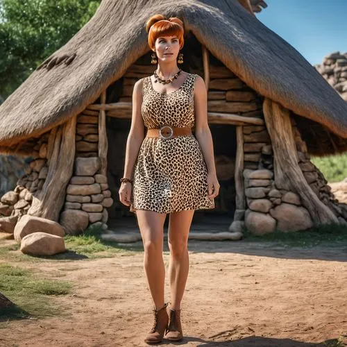 Wilma Flintstone, prehistoric short dress, prehistoric house,lindsey stirling,pixie-bob,retro woman,cave girl,maci,neolithic,retro women,country dress,celtic queen,vintage fashion,ginger rodgers,paroo