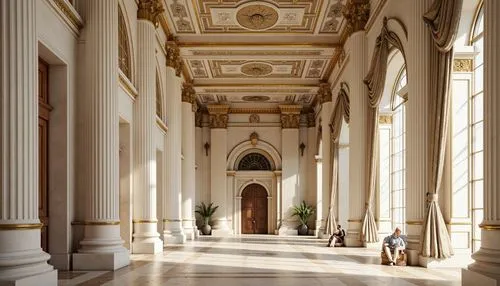 borromini,glyptothek,hall of nations,archly,corridor,zappeion,saint george's hall,neoclassical,nationalgalerie,marble palace,hallway,entrance hall,villa farnesina,campidoglio,cochere,burgtheater,palladian,rudolfinum,ickworth,bundesrat