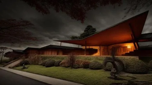 mid century house,eichler,neutra,3d rendering,renders,midcentury,Game Scene Design,Game Scene Design,Japanese Horror