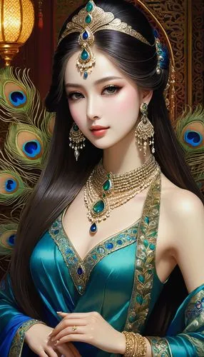 oriental princess,mastani,surana,gandhari,apsara,radha,Illustration,Realistic Fantasy,Realistic Fantasy 08