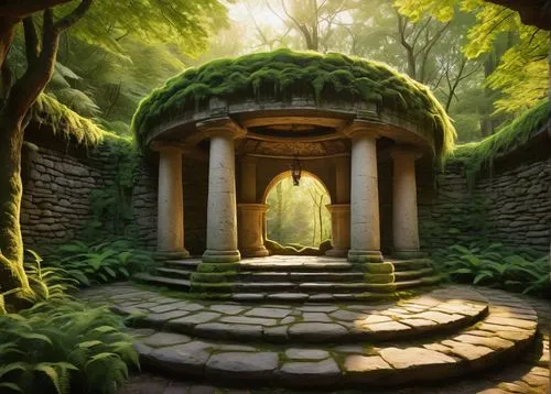 cartoon video game background,stone gate,deltora,the mystical path,shrine,sanctum,mausoleum ruins,wishing well,background with stones,background design,labyrinthian,ancient house,alfheim,arbor,druidism,ancient city,springhouse,fairy village,rivendell,hall of the fallen,Illustration,Black and White,Black and White 17