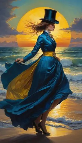 flamenca,riverdance,woman walking,whirling,the wind from the sea,the sea maid,Art,Classical Oil Painting,Classical Oil Painting 13