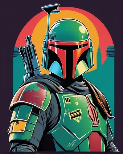 mandalorian,denboba,boba,bot icon,vector art,trooper,vector graphic,vector design,battery icon,android icon,metru,vector illustration,katarn,troop,vaderland,mandos,storm troops,revan,jango,funny troop,Illustration,Japanese style,Japanese Style 03