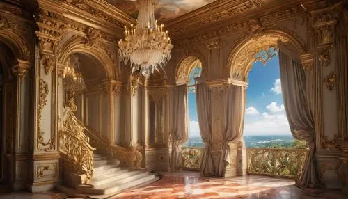 ornate room,versailles,enfilade,rococo,the throne,grandeur,baroque,europe palace,ritzau,the palace,royal interior,cochere,palladianism,palaces,the threshold of the house,throne,vicomte,chevalerie,alcove,chateauesque,Illustration,Realistic Fantasy,Realistic Fantasy 02