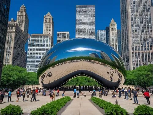 chicago,kidney bean,chicagoan,chicagoland,big marbles,birds of chicago,streeterville,detriot,dearborn,wdiv,damrosch,chicago skyline,dusable,knoedler,chicago theatre,bean,il,spherion,ilitch,illinoian,Art,Classical Oil Painting,Classical Oil Painting 15