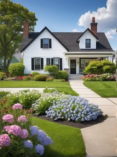 home landscape,hovnanian,country cottage,landscaped,houses clipart,country house,flowering shrubs,cottage garden,landscapist,beautiful home,landscapers,new england style house,landscaping,beautiful garden flowers,homeadvisor,landscaper,farm house,flower bed,country estate,flowerbeds,Illustration,Retro,Retro 20