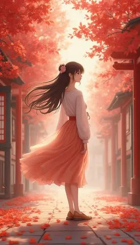 japanese sakura background,sakura background,chidori is the cherry blossoms,amaterasu,inuyasha,momiji,Illustration,Japanese style,Japanese Style 14