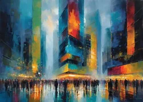 skyscrapers,cityscape,metropolis,skyscraper,the skyscraper,titanum,kaleidoscape,hypermodern,cybercity,colorful city,klcc,world digital painting,abstract corporate,ciudad,cityscapes,city in flames,azrieli,city scape,cityzen,urban towers,Conceptual Art,Oil color,Oil Color 20