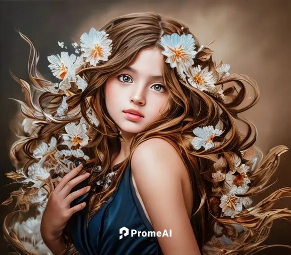 artistic oil painting of a beautiful girl,girl in flowers,beautiful girl with flowers,mystical portrait of a girl,girl in a wreath,flower girl,flower painting,girl portrait,romantic portrait,fantasy p