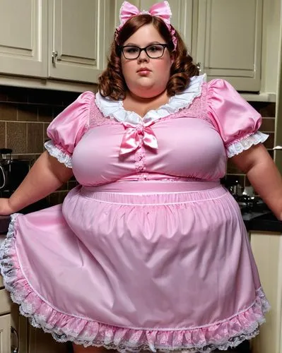 plus-size model,crinoline,tutu,maid,girl in the kitchen,gordita,overskirt,housewife,plus-size,quinceañera,halloween costume,doll dress,waitress,plus-sized,the girl in nightie,fat,secretary,a girl in a dress,little girl dresses,hoopskirt,Photography,General,Realistic