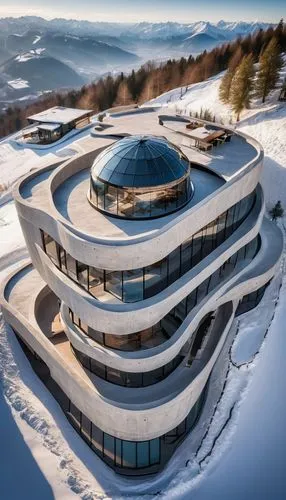 snow ring,buzludzha,solar cell base,futuristic architecture,snow roof,ski facility,futuristic art museum,chancellery,snowhotel,infinite snow,garmisch partenkirchen ski stadium,sochi,archidaily,pyeongchang,arhitecture,thermae,säntis,alpino-oriented milk helmling,corona test center,jewelry（architecture）,Photography,General,Natural