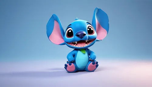 stitch wallpaper,stitch,dumbo,3d model,3d rendered,cute cartoon character,3d render,cinema 4d,disney character,blue elephant,3d modeling,cyan,3d figure,mouse,3d teddy,rimy,smurf figure,big ears,donkey