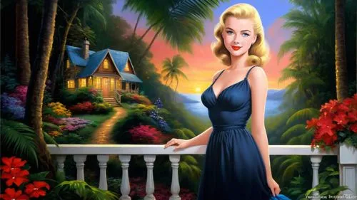 connie stevens - female,marylyn monroe - female,marilyn monroe,mamie van doren,marilynne,merilyn monroe,ann margarett-hollywood,marilyns,pin-up girl,southern belle,pleasantville,grace kelly,blonde woman,photo painting,hollywoodland,hawaiiana,rosamund,desilu,girl in the garden,marylin monroe