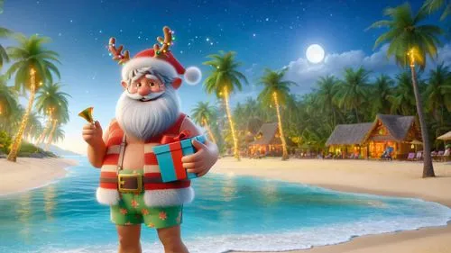 santa claus at beach,christmas on beach,travelocity,christmas island,santa claus with reindeer,christmasbackground,christmas background,north pole,christmas trailer,st claus,claus,father christmas,christmas snowy background,christmas wallpaper,reindeer from santa claus,natal,santaji,santa claus,christmas greeting,santa clause