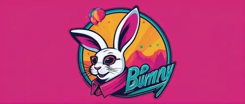 rainbow rabbit,deco bunny,easter theme,thumper,dribbble logo,rabbit,jack rabbit,bunny,easter banner,easter-colors,easter background,rabbits,no ear bunny,80's design,white rabbit,vector graphic,dribbble,hare,easter bunny,retro easter card,Illustration,Vector,Vector 04