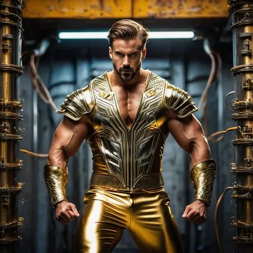 aquaman,god of thunder,steel man,yellow-gold,macho,greek god,electro,gold wall,gold colored,3d man,metallic,gold lacquer,stud yellow,thor,chris evans,el dorado,muscle man,botargo,c-3po,tutankhamun,Photography,General,Fantasy