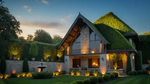 beautiful home,dreamhouse,landscape designers sydney,grass roof,forest house,country house,Photography,General,Fantasy