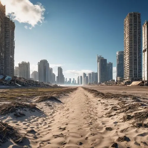 terraforming,post-apocalyptic landscape,dubai marina,shorefront,futuristic landscape,foreshore,varosha,wastelands,cardassia,extrasolar,sand coast,terraformed,virtual landscape,sand paths,repopulation,dubai,dubai desert,imperial shores,sand road,dune sea,Photography,General,Realistic