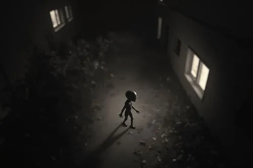 girl walking away,slender,skinwalker,woman walking,woman silhouette,in a shadow