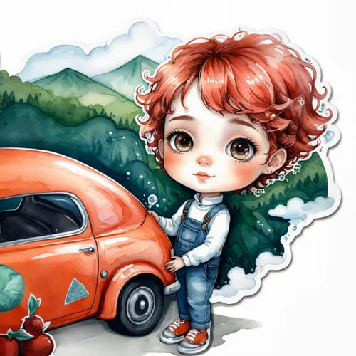 girl and car,two-point-ladybug,car drawing,kids illustration,small car,ford prefect,lady bug,clementine,girl in car,girl washes the car,mini cooper,fiat 500 giardiniera,ecosport,ladybugs,leaf beetle,c