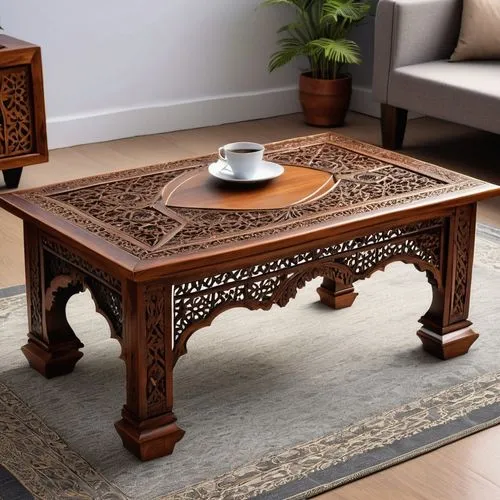 coffeetable,antique table,ottoman,coffee table,wooden table,dining room table,Photography,General,Realistic