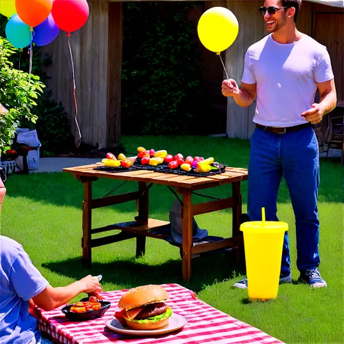 summer bbq,barbecuers,easter brunch,barbecues,barbeque,barbeques,bbq,barbecue,picnic table,water balloons,barbecuing,cookouts,birthday party,kids party,family picnic,garden party,birthday template,barbecued,gandy,summer foods,Illustration,Realistic Fantasy,Realistic Fantasy 32