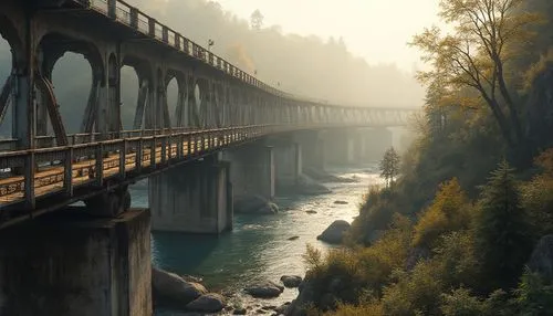 railroad bridge,scenic bridge,cheakamus,british columbia,mckenzie river,trestle,capilano,revelstoke,bridge,hanging bridge,viaduct,highway bridge,vancouver island,old bridge,cascade mountains,skykomish,stillaguamish,squamish,nooksack,bridges,Photography,General,Realistic