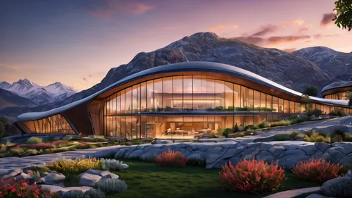 eco hotel,futuristic architecture,house in mountains,house in the mountains,hahnenfu greenhouse,eco-construction,alpine style,mountain huts,luxury property,futuristic landscape,luxury hotel,alpine restaurant,swiss house,futuristic art museum,building valley,alpine village,mountain hut,chalet,modern architecture,alpine region,Photography,General,Natural