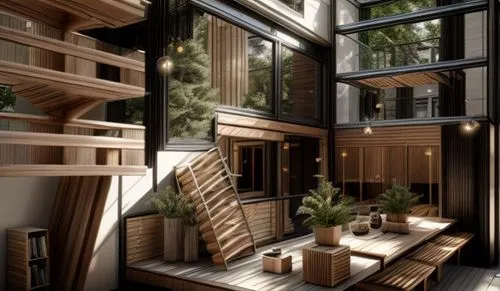wooden windows,loft,an apartment,room divider,shared apartment,wooden sauna,timber house,wooden house,wooden planks,interior modern design,wooden pallets,cubic house,penthouse apartment,sky apartment,apartment house,tree house hotel,wooden beams,japanese architecture,interior design,inverted cottage