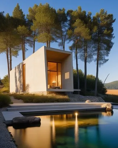 summer house,dunes house,cubic house,inverted cottage,pool house,house by the water,corten steel,modern house,house with lake,cube house,mid century house,holiday home,pavillon,electrohome,holiday villa,timber house,amanresorts,modern architecture,champalimaud,3d rendering,Photography,General,Realistic