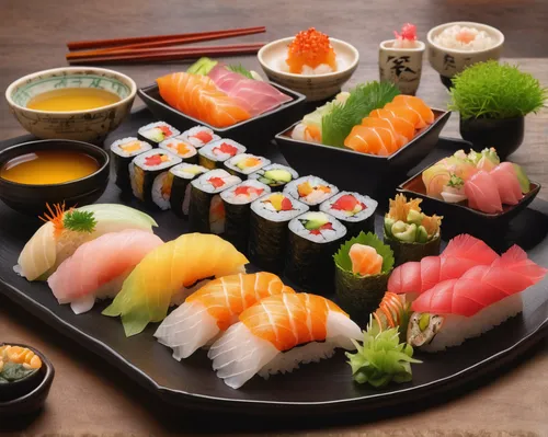 sushi set,sushi plate,sushi roll images,sushi japan,japanese cuisine,sushi boat,salmon roll,sashimi,japanese food,sushi rolls,nigiri,japanese meal,sushi,sushi roll,gimbap,california maki,sushi art,california roll,food platter,osechi,Art,Classical Oil Painting,Classical Oil Painting 09